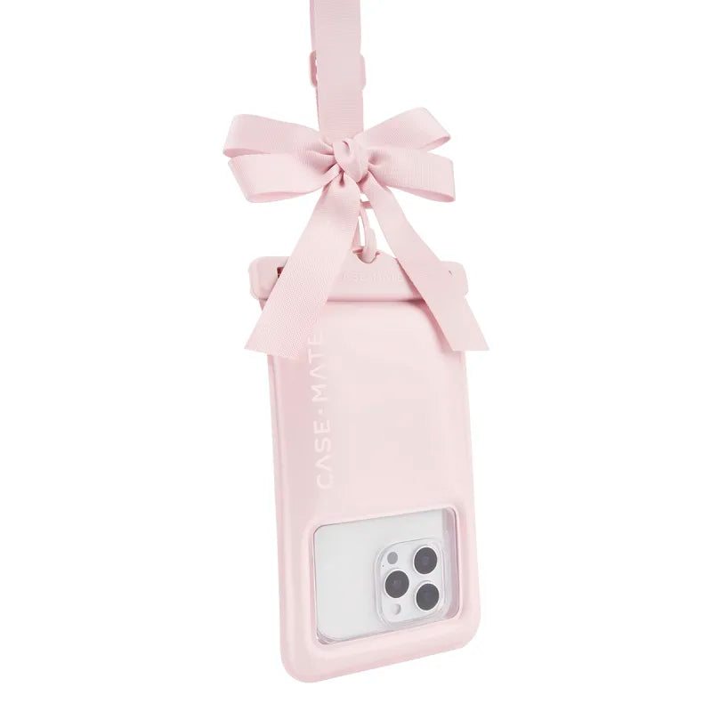 Case-Mate Waterproof Floating Bow Pouch Large in Ballet Pink