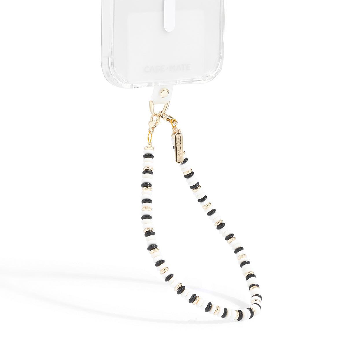 Case-Mate Anchor Card Phone Charm Beaded Ivory and Onyx