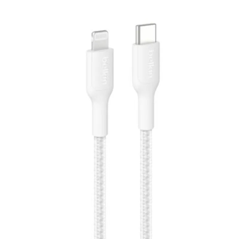 Belkin BoostCharge Pro Braided USB-C to Lightning Cable - White