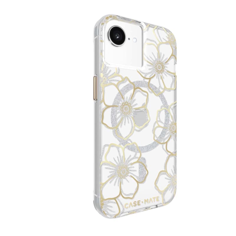Case-Mate Floral Gems MagSafe Case Suits iPhone 17e/16e/15/14/13 - Gold