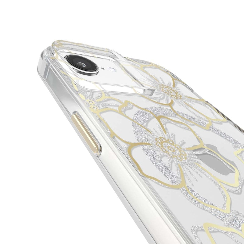 Case-Mate Floral Gems MagSafe Case Suits iPhone 17e/16e/15/14/13 - Gold