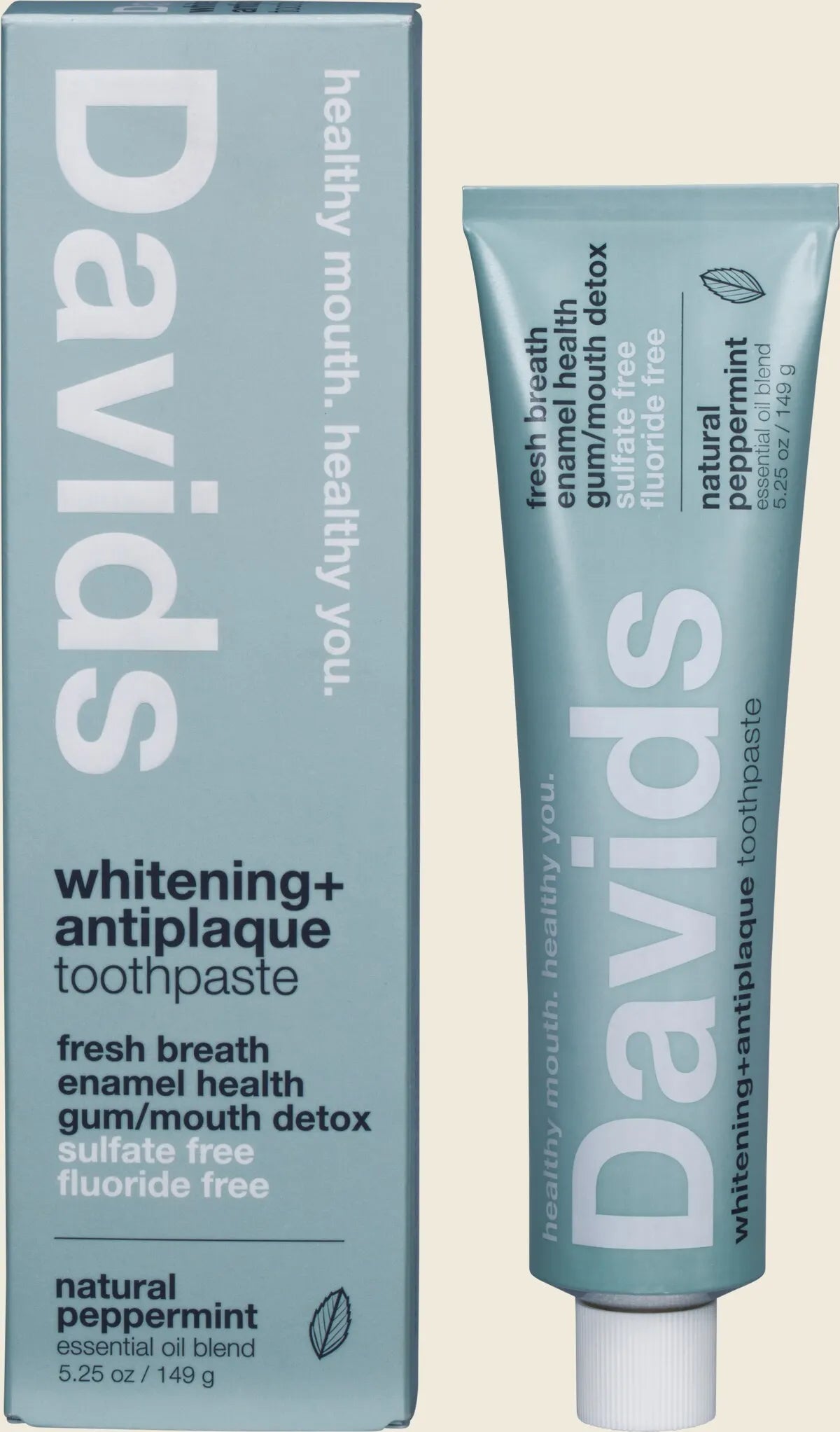 Davids Hydroxi Toothpaste Whitening + Antiplaque Peppermint 149g