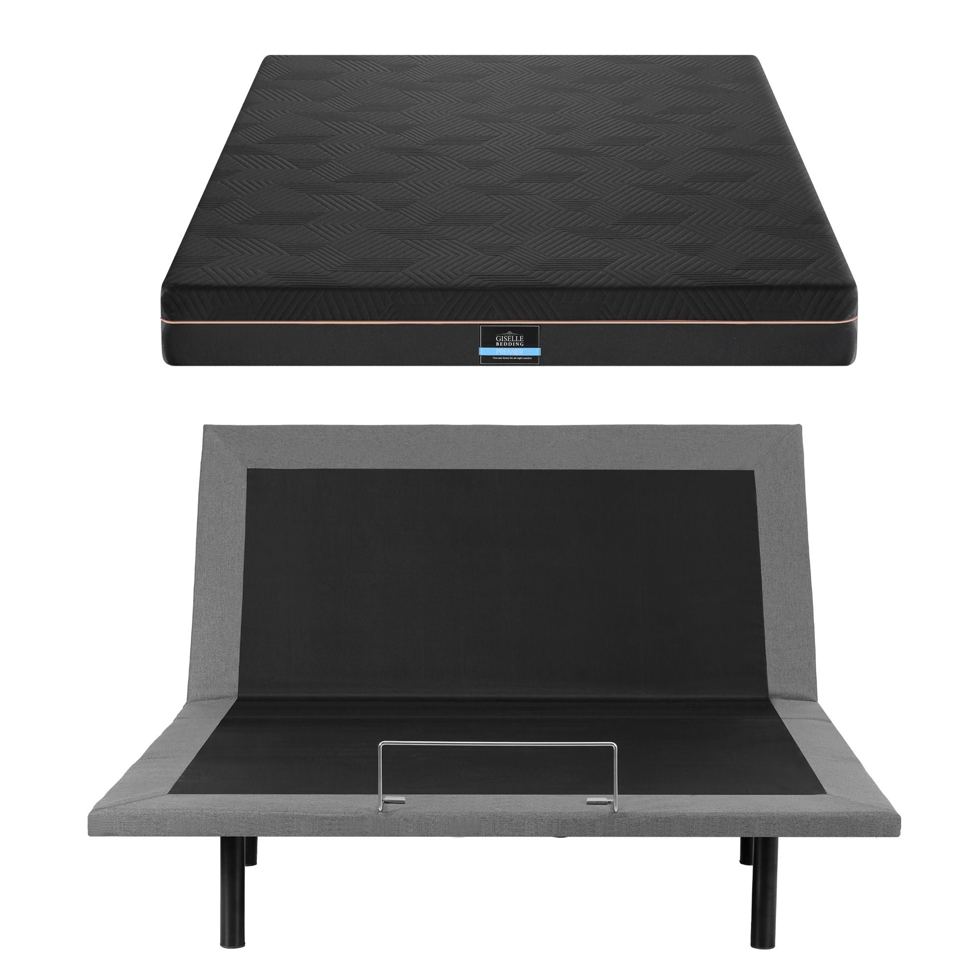 Artiss Queen size bed frame with Giselle Bedding Queen Mattress, Black
