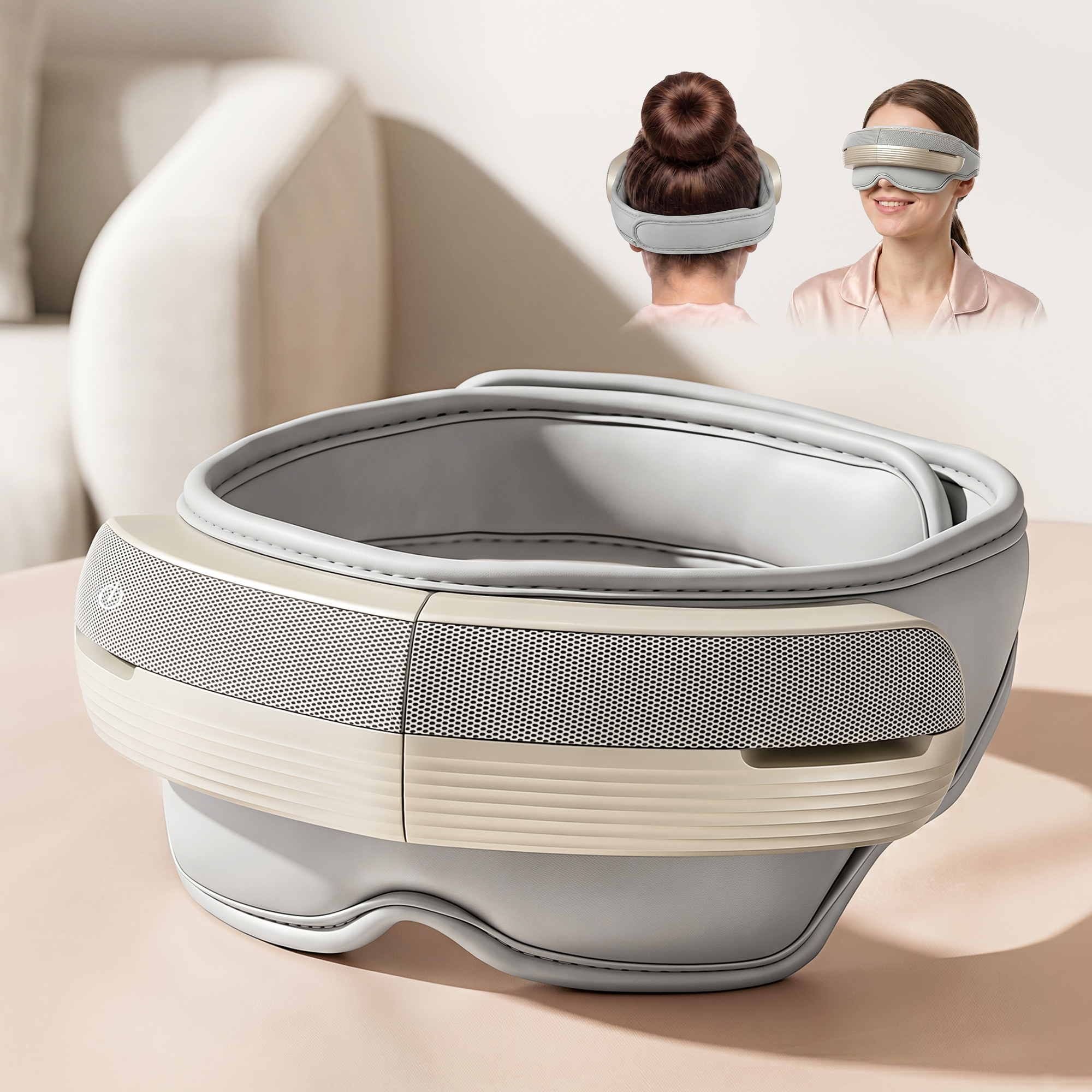 Livemor Eye and Head Massager with Heat, Eye Massager, Forehand and Temple Massager