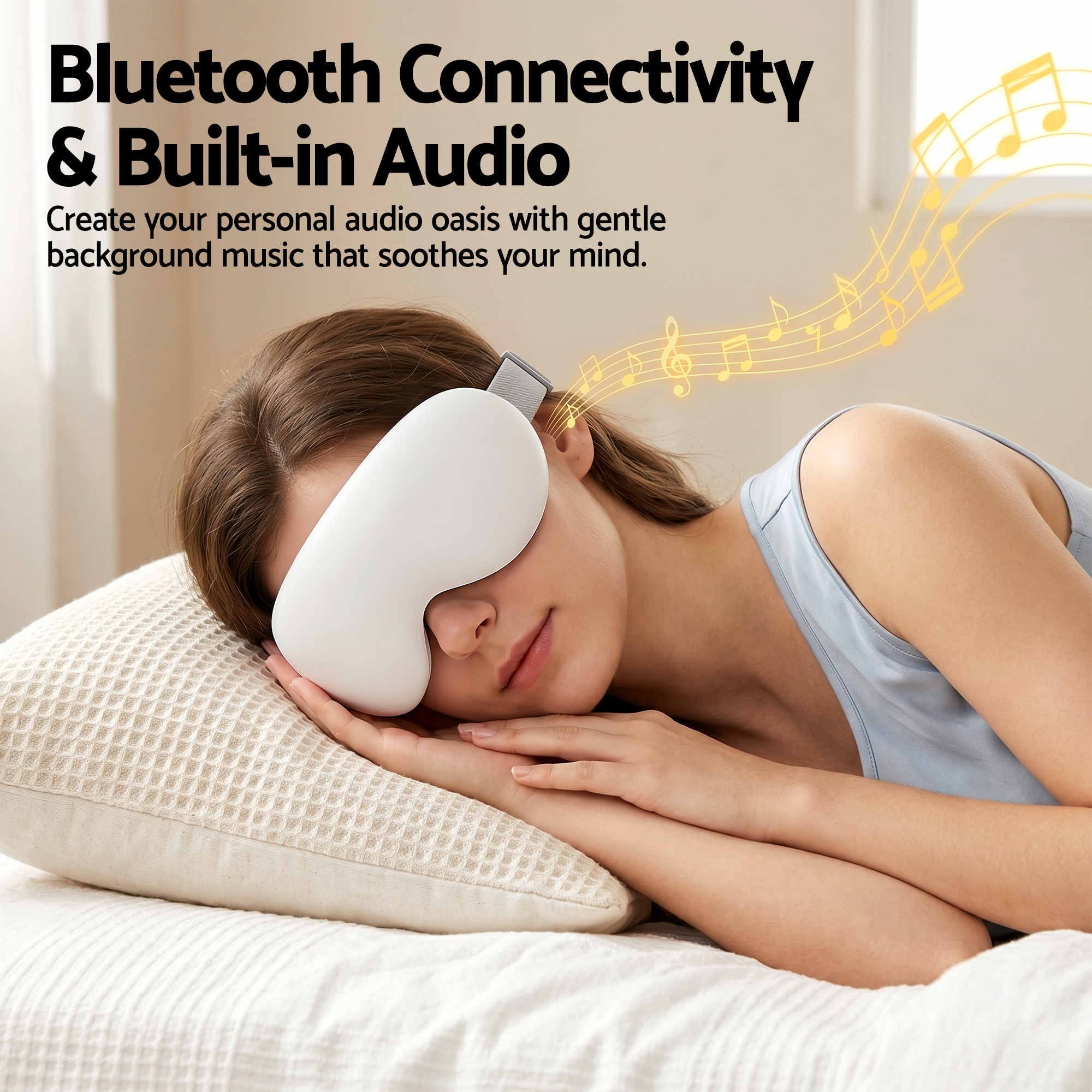 Livemor Eye Massager with Cooling & Heating | Dual Hot Cold Compress Goggles with 12 Vibrating Nodes for Migraine Relief