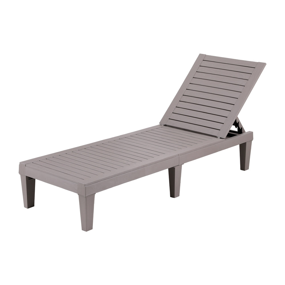 Gardeon Sun Lounge Adjustable Recliner Patio Outdoor Furniture Light weight Grey