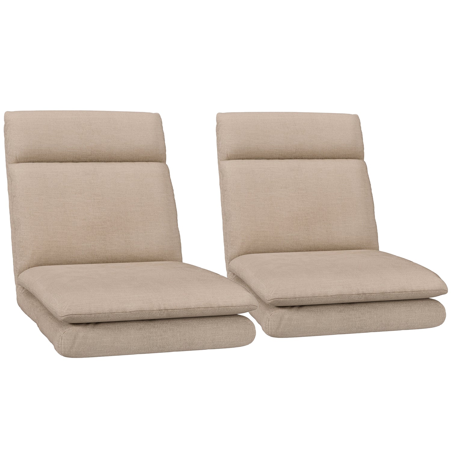 Artiss 2X Floor Chair Sofa Linen Beige