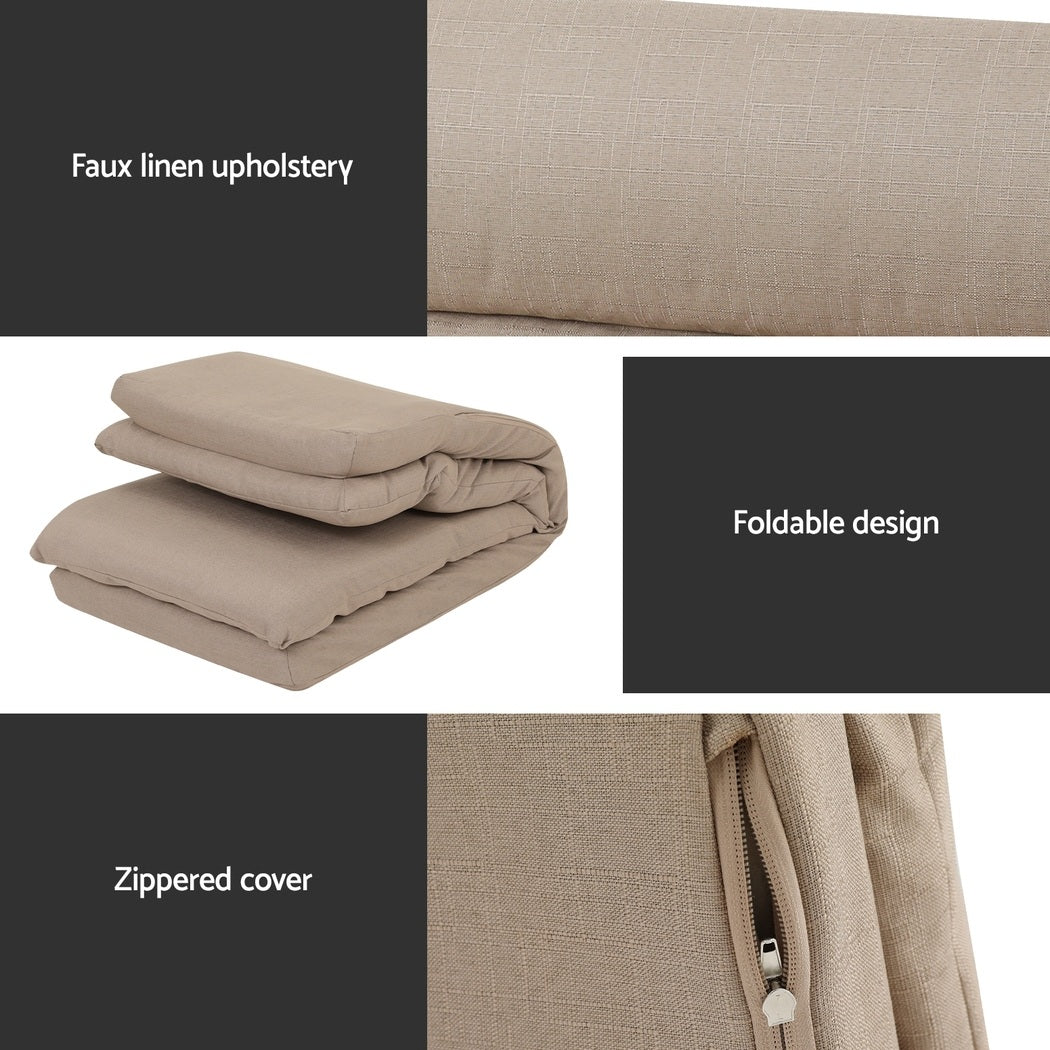 Artiss 4X Floor Chair Sofa Linen Beige