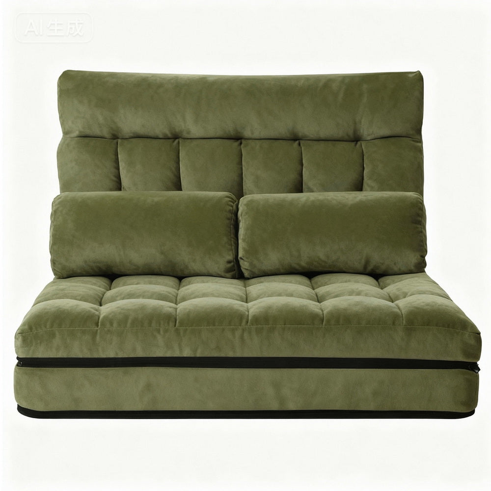 Artiss Lounge Sofa Bed 2 seater Green Fabric
