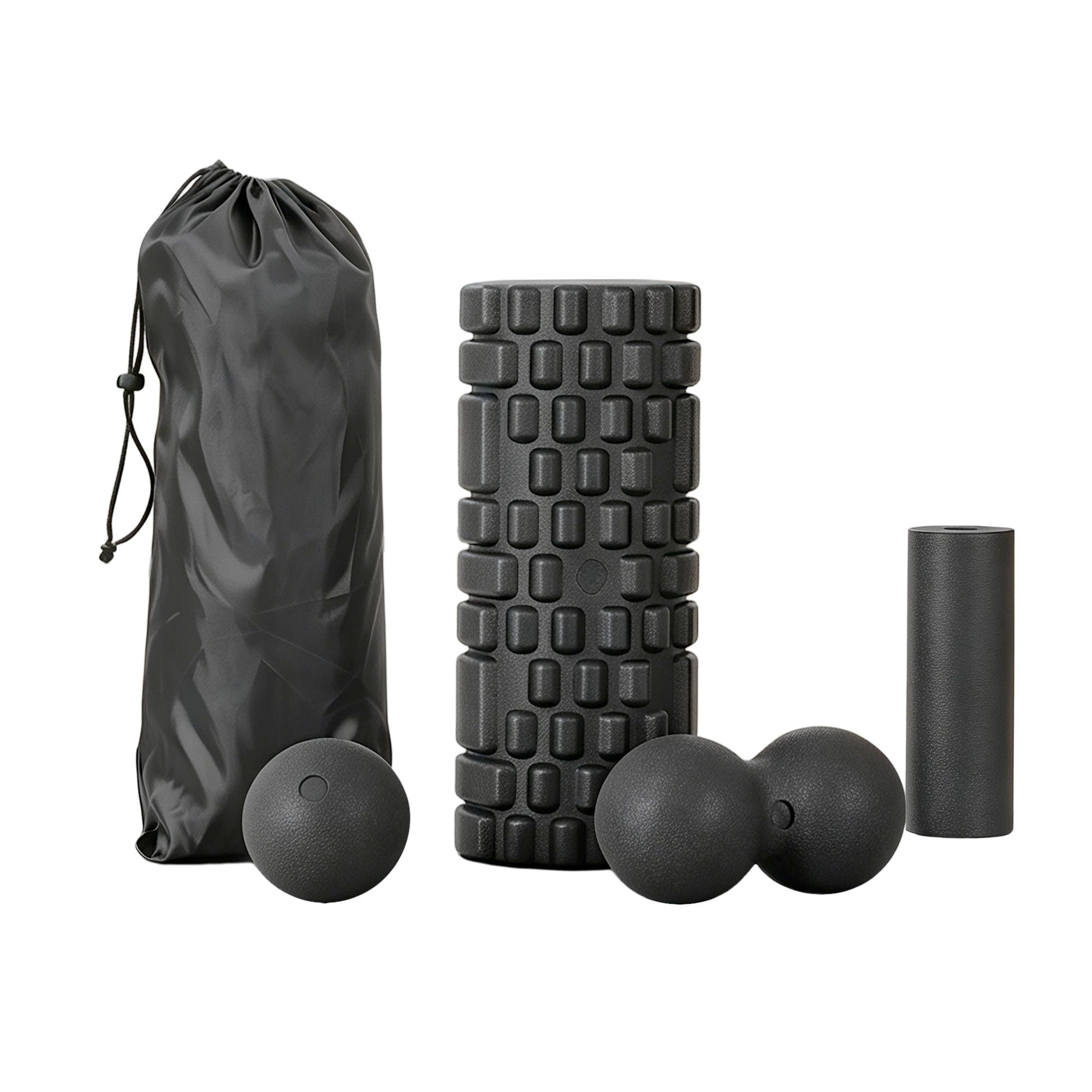 Everfit Foam Roller Set 4 in 1 Grid High Density Massager for Deep Tissue Trigger Point Myofascial Release Back Pain Muscle Recovery