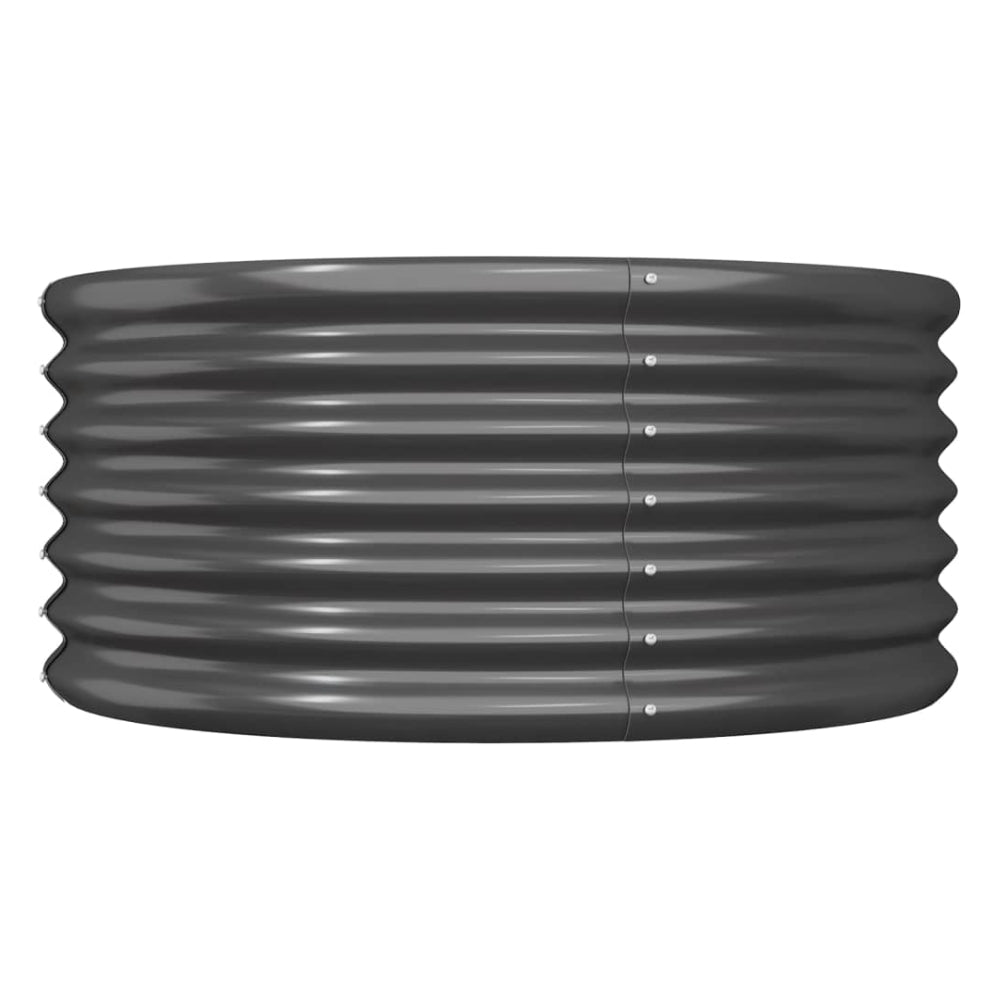 Garden Planter Powder-coated Steel 80x80x36 cm Anthracite