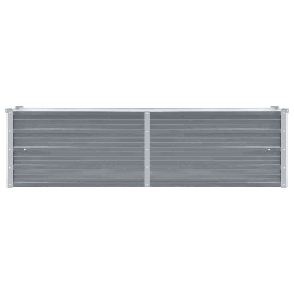 Garden Raised Bed Galvanised Steel 160x40x45 cm Grey