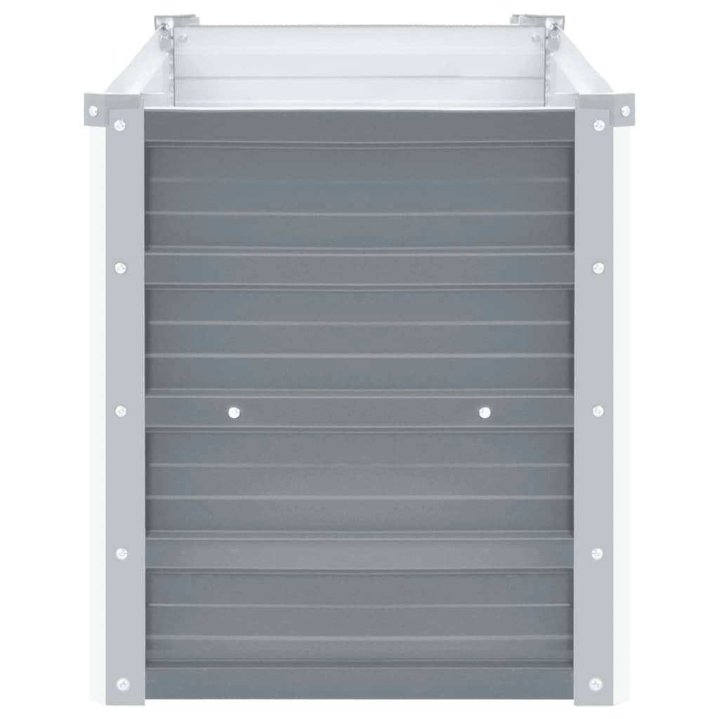Garden Raised Bed Galvanised Steel 160x40x45 cm Grey
