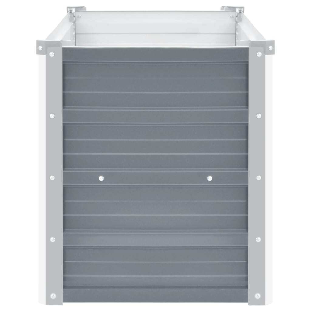 Garden Raised Bed Galvanised Steel 100x40x45 cm Grey