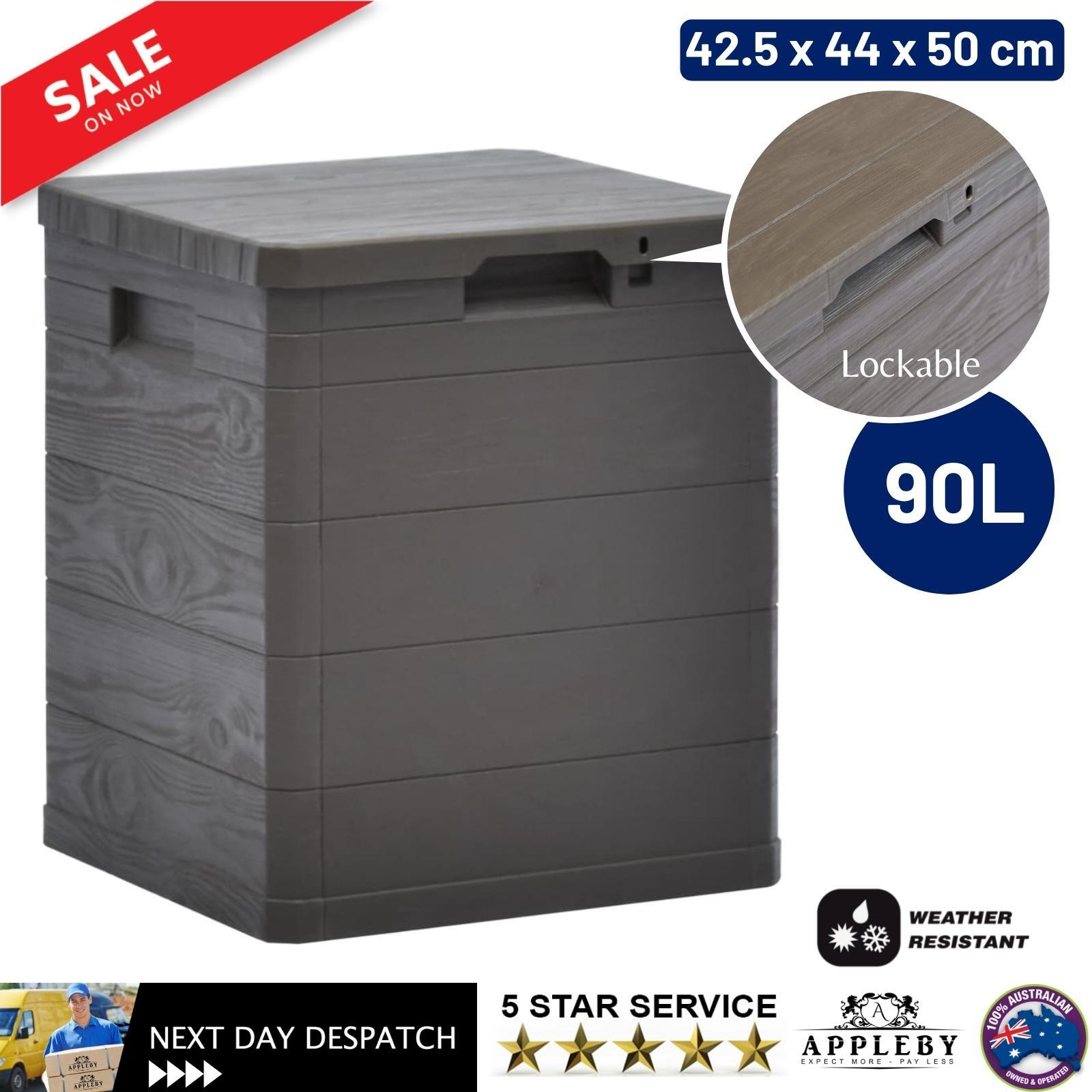 Garden Storage Box 90 L Brown