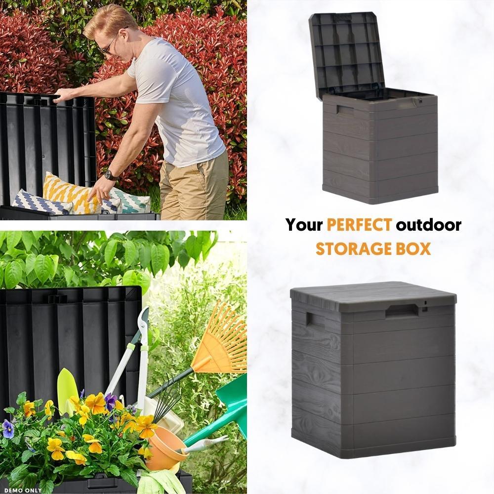 Garden Storage Box 90 L Brown
