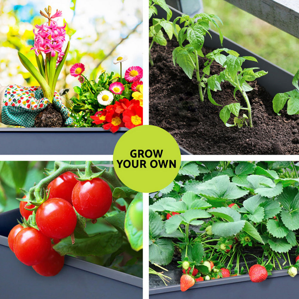 Green Fingers Raised Garden Bed x2 Elevated Planter Box Raised Container Herb