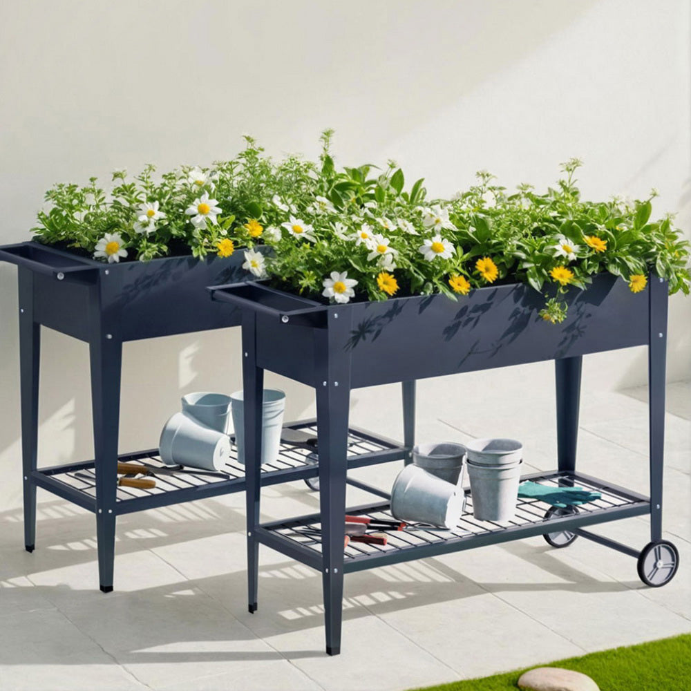 Green Fingers Raised Garden Bed x2 Elevated Planter Box Raised Container Herb