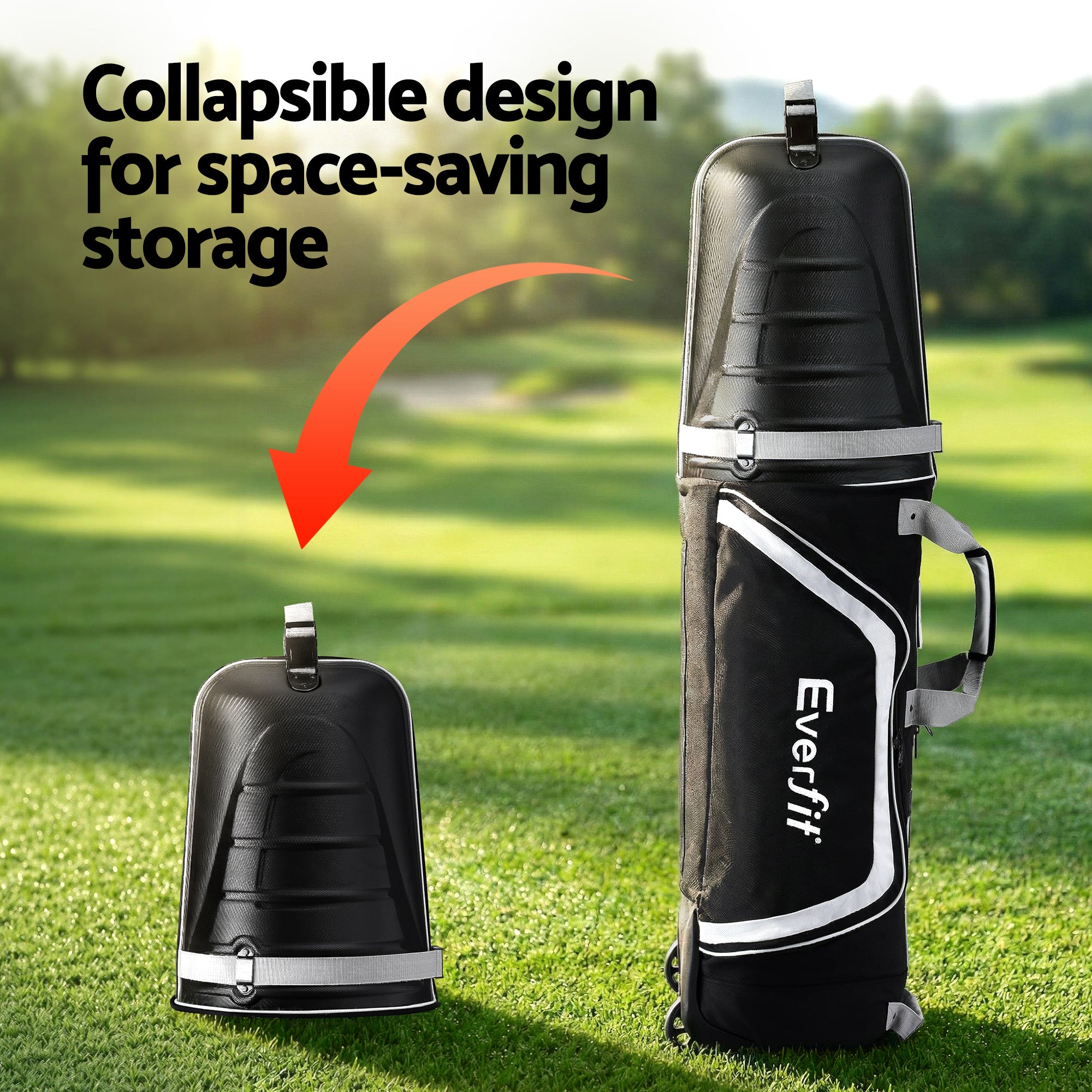 Everfit Golf Travel Bags for Airlines with Wheels Golf Clubs Hard Case Foldable