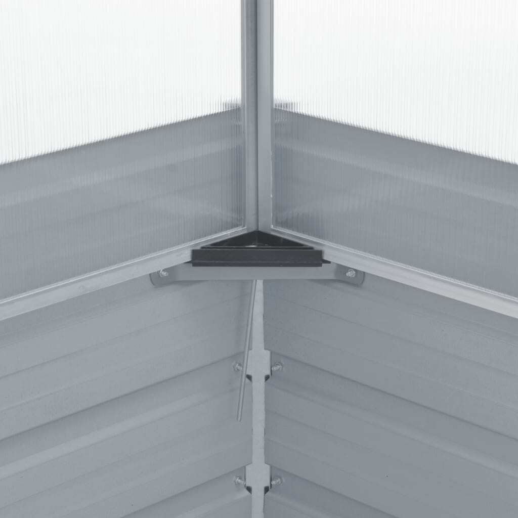 Greenhouse Cover Raised Garden Bed 100x100x85 cm Grey