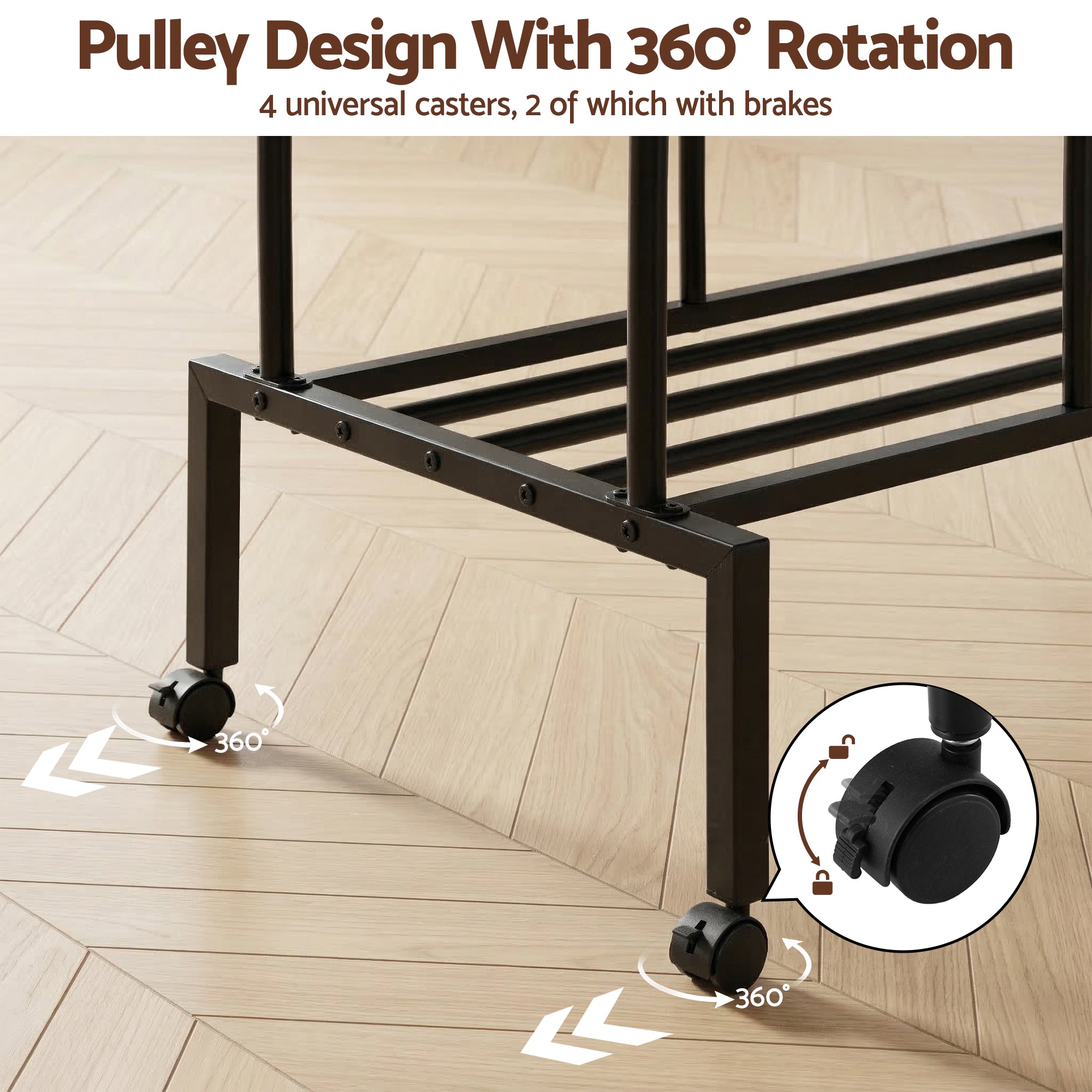 Artiss Clothes Rack Double Rod Airer Rail Coat Stand Hanger Storage Shelf