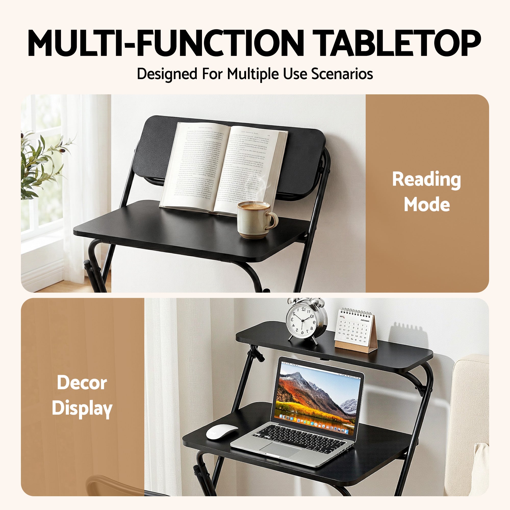 Artiss Laptop Desk Foldable Study Desk Home Office Black