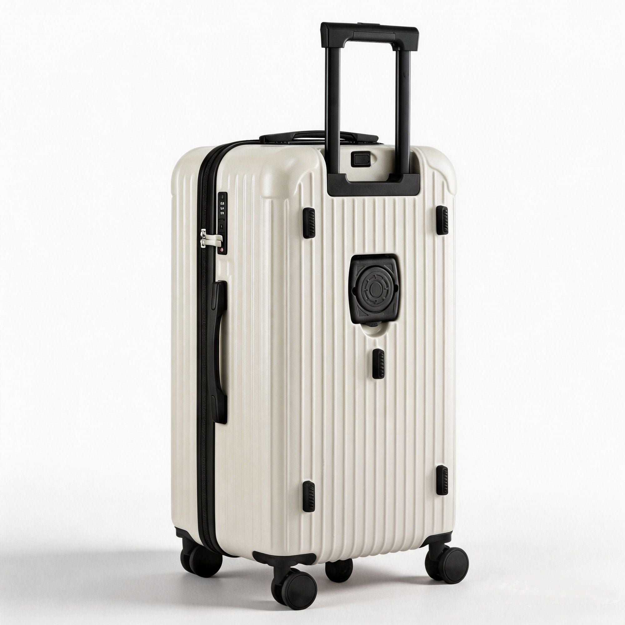 Wanderlite 28 Inch Trunk Luggage Suitcase 5 Wheels TSA Type-C Smoky White