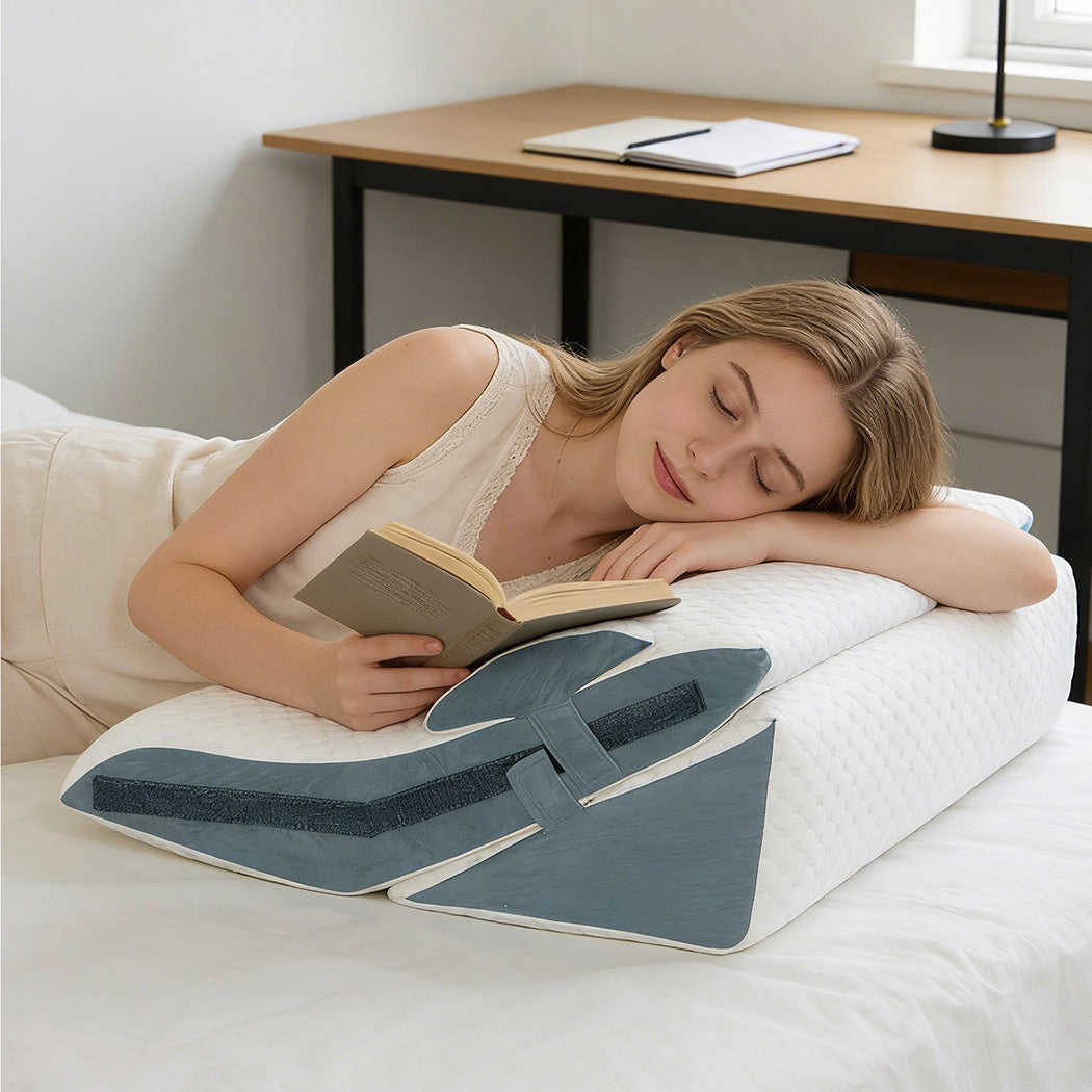 Dreamz 3-in-1 Orthopedic Bed Wedge Pillow Memory Foam Sleep Support Adjustable-2050056764619100166