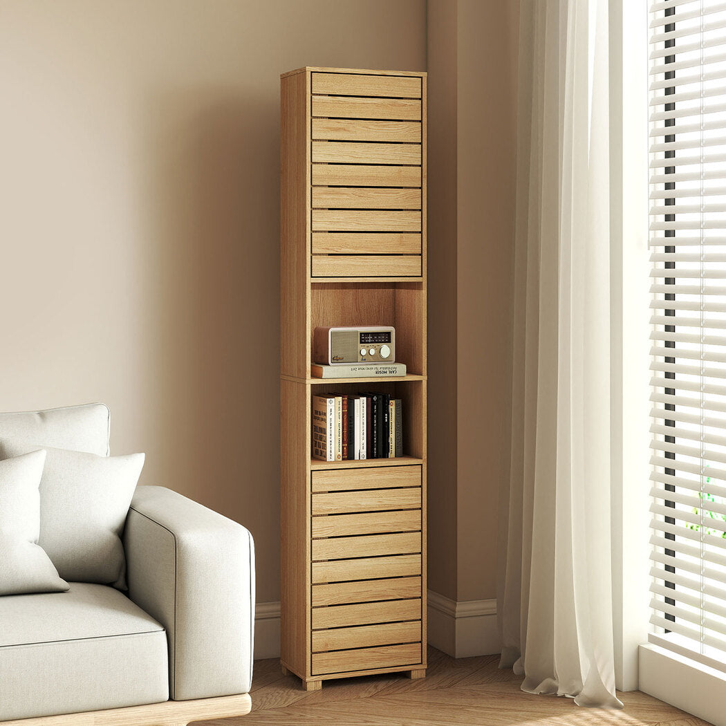 Levede Tall Bathroom Cabinet Storage 165cm Tallboy Adjustable Shelf Cupboard-2065254288963276806