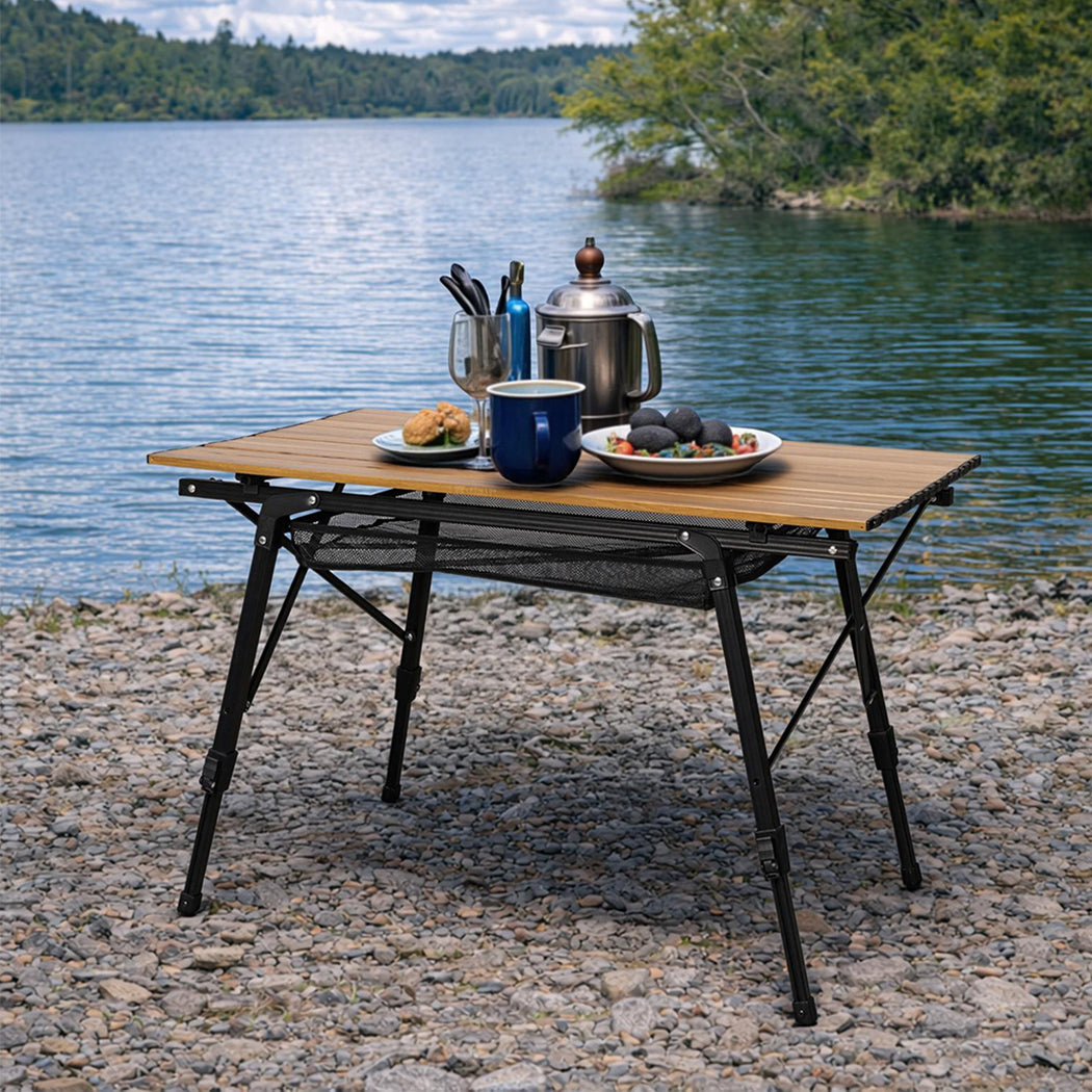 Levede Folding Camping Table Portable Aluminium BBQ Desk Rollup Picnic Outdoor-2050056781962547207