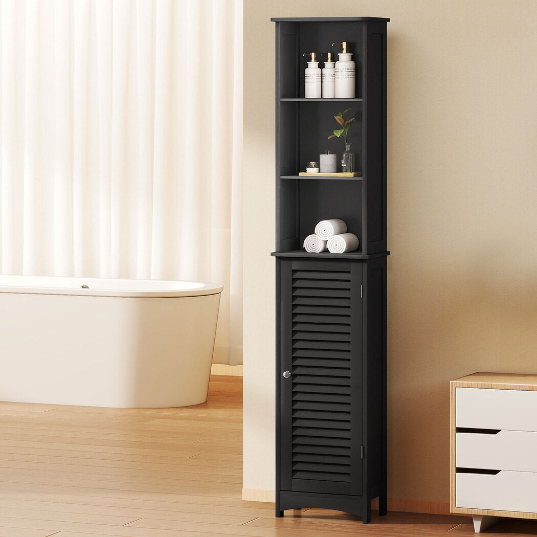 Levede Tall Bathroom Cabinet Storage 166cm Tallboy Cupboard Adjustable Shelf-2050056757920796680