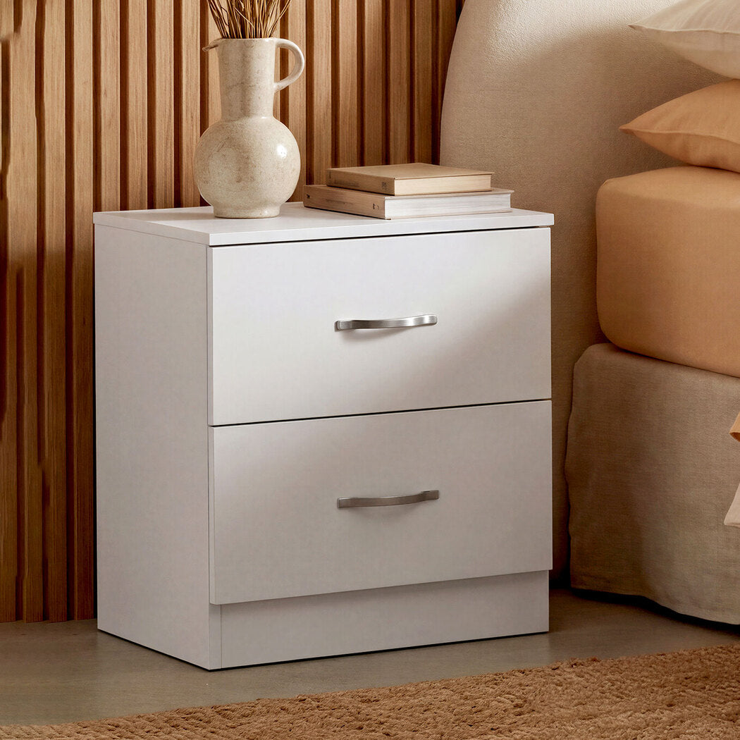 Levede Bedside Table Side Table 2 Drawers Storage Nightstand Bedroom Cabinet-2065254302913531911