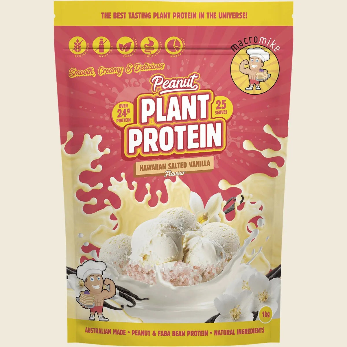 Macro Mike Peanut Plant Protein – Hawaiian Salted Vanilla, 1kg