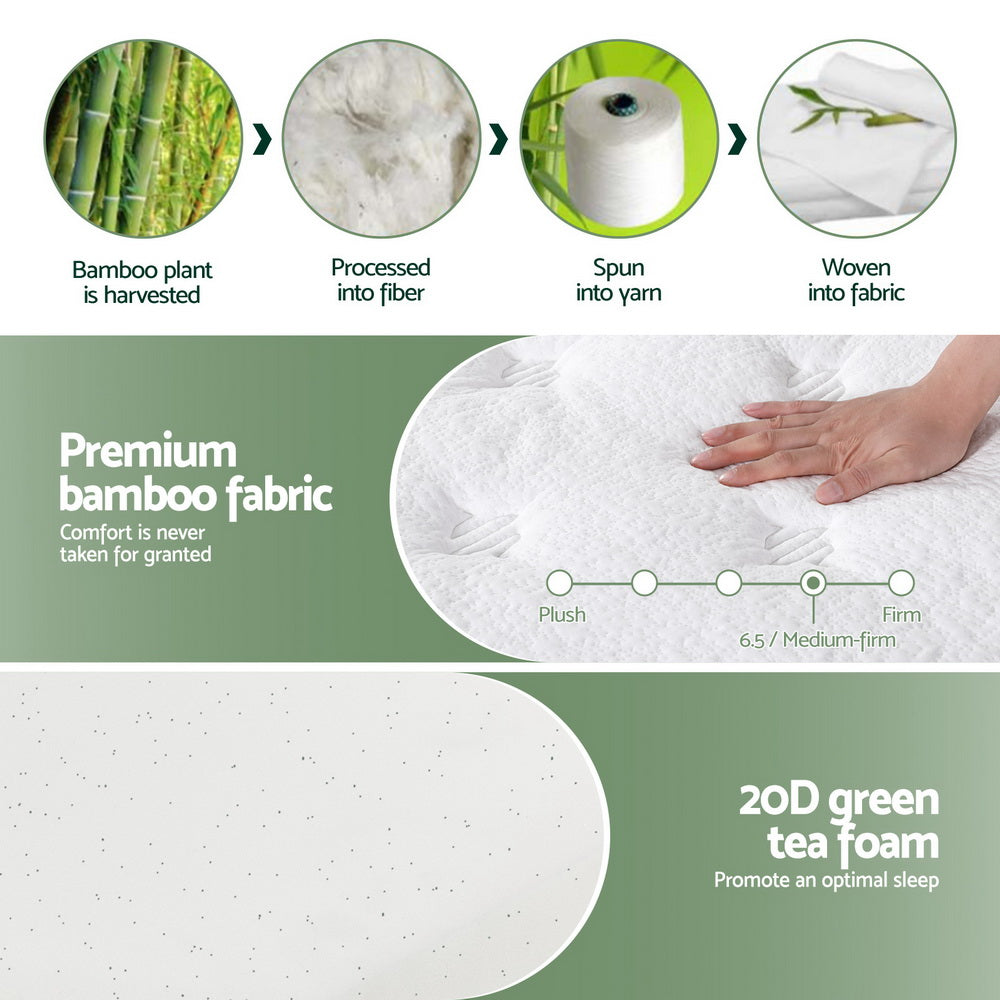 Giselle Mattress Double Green Tea Mattresses 20cm