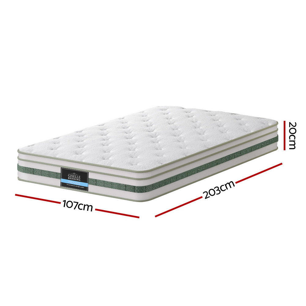 Giselle Mattress King Single Green Tea Mattresses 20cm