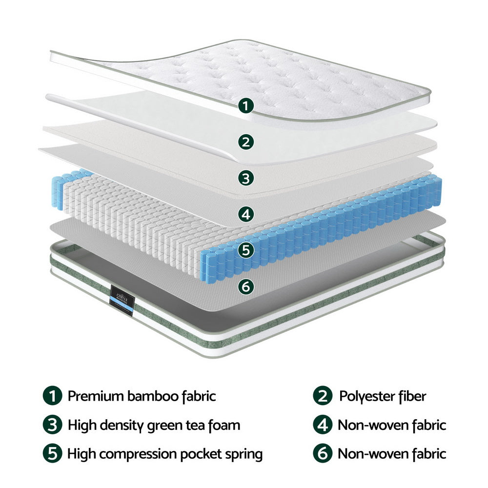 Giselle Mattress Single Green Tea Mattresses 20cm