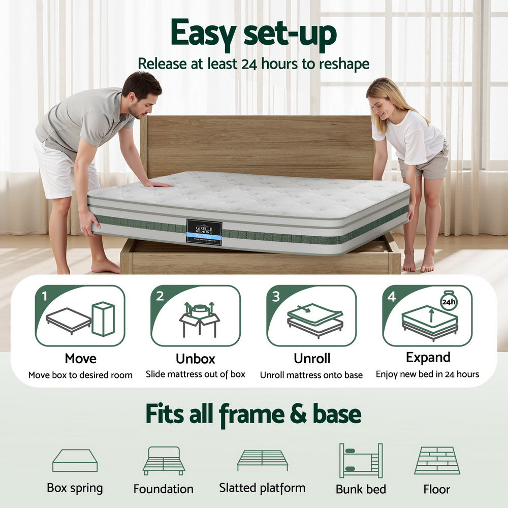 Giselle Mattress Single Green Tea Mattresses 20cm