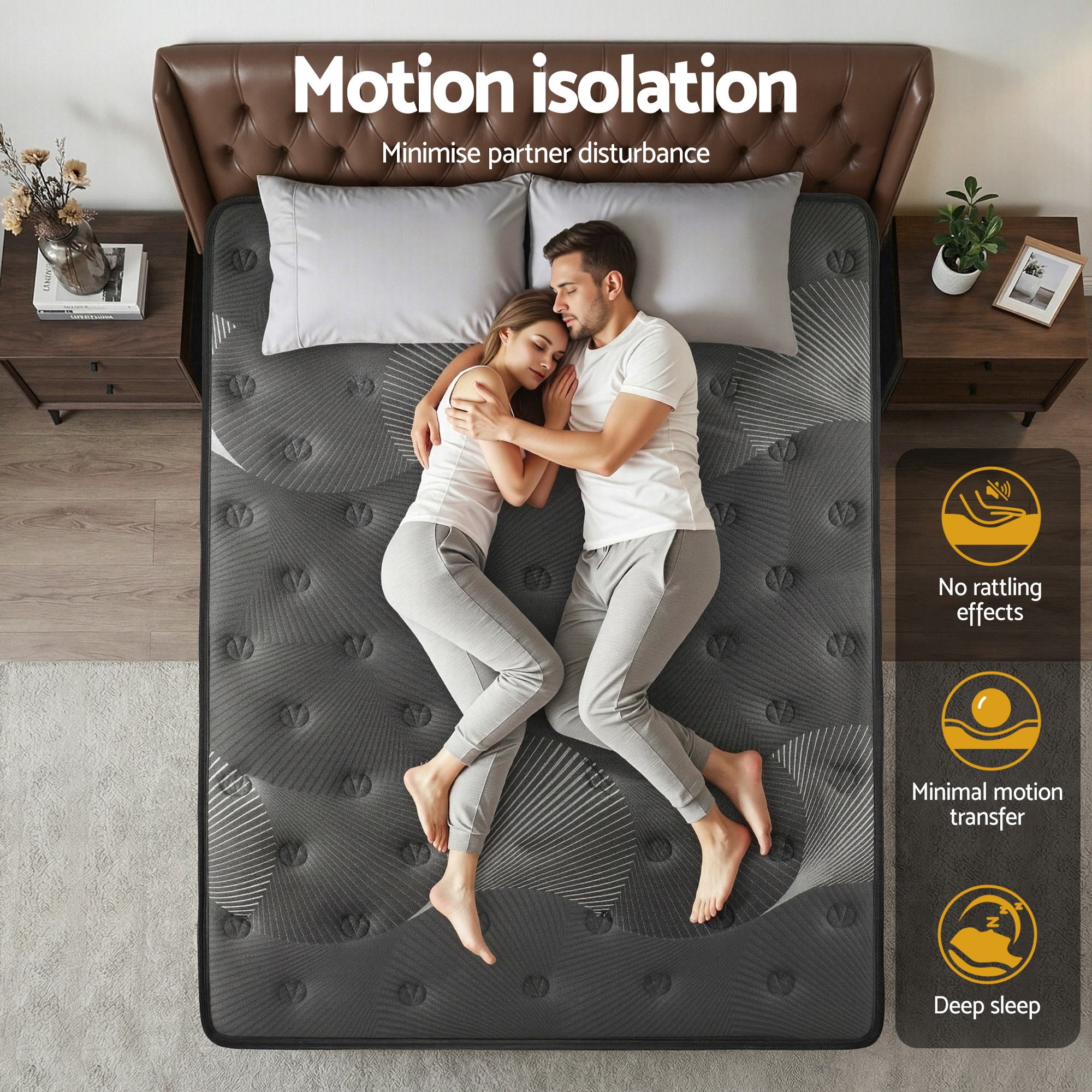 Giselle Bedding 35cm Graphene Memory Foam Medium Firm Euro Top Mattresses King
