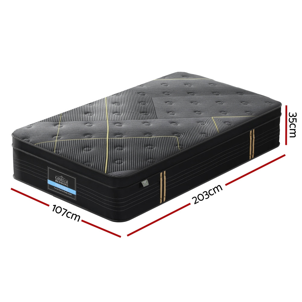 Giselle Mattress King Single Bed Bamboo Pocket Firm Foam - 35cm
