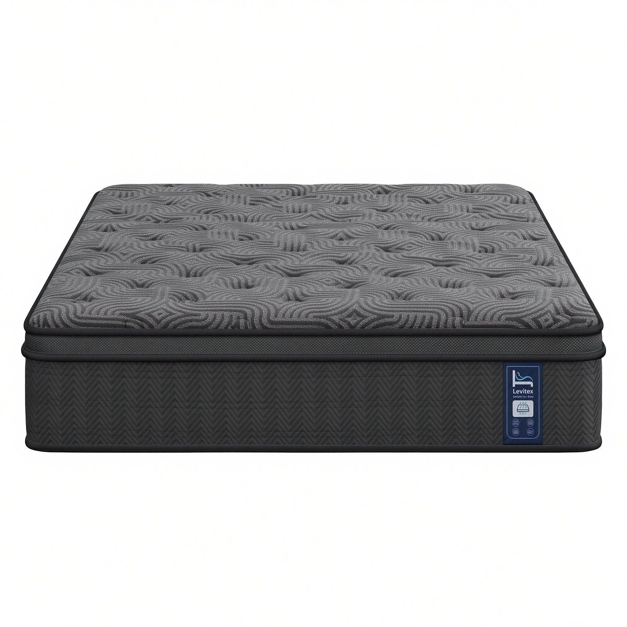 Levitex 34cm Pocket Spring Gel Memory Foam Hybrid Mattress Back Pain Double