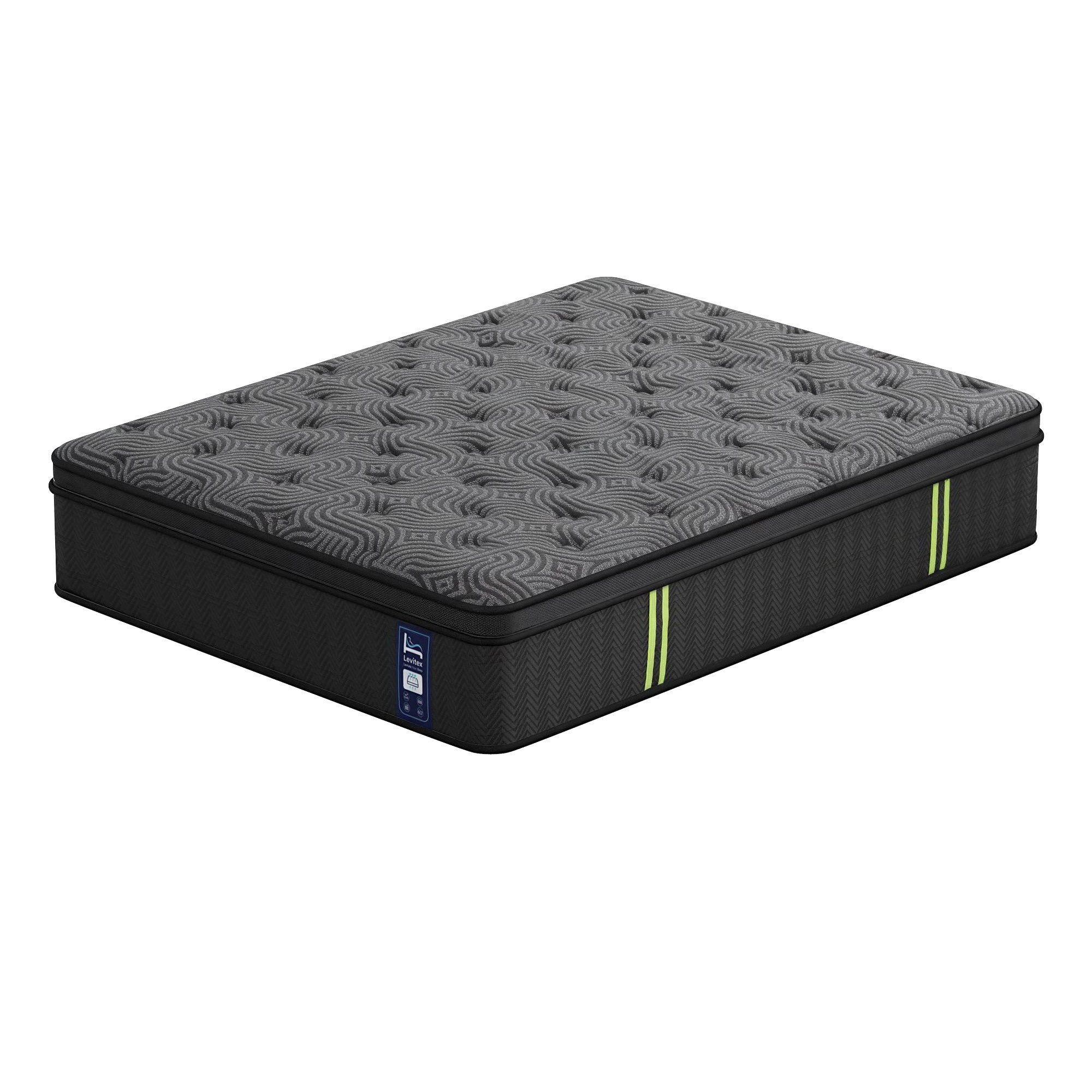Levitex 34cm Pocket Spring Gel Memory Foam Hybrid Mattress Back Pain King