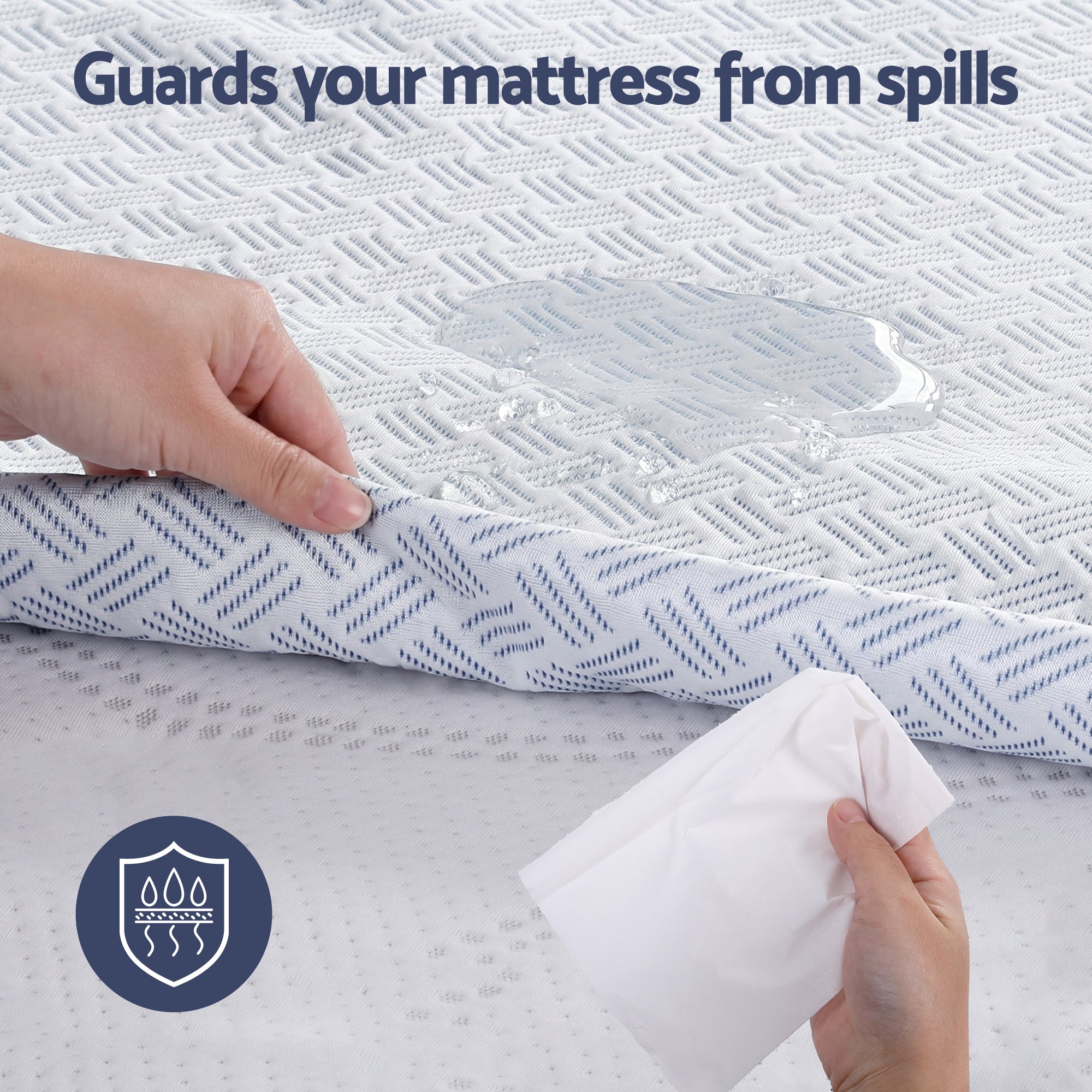 Giselle Cooling Mattress Protector Waterproof Deep Pocket Fitted Cover King