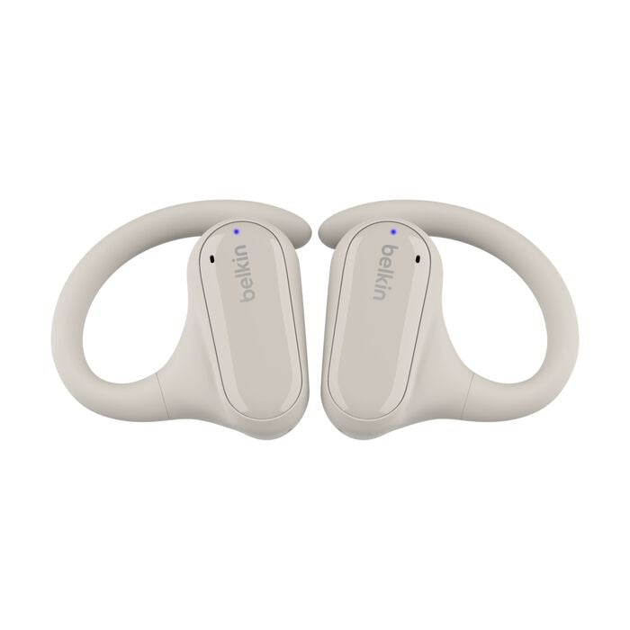 Belkin SoundForm ClearFit Open-Ear Wireless Earbuds White with Fast Charge, IPX5 and Bluetooth 5.3