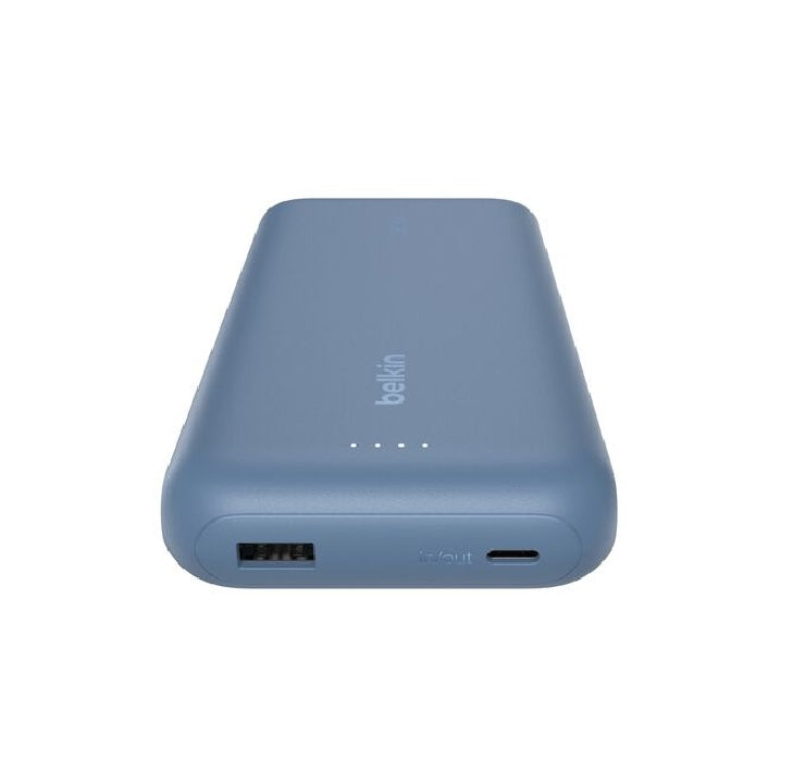Belkin BoostCharge 20K mAh Power Bank With Integrated USB-C Cable - Blue