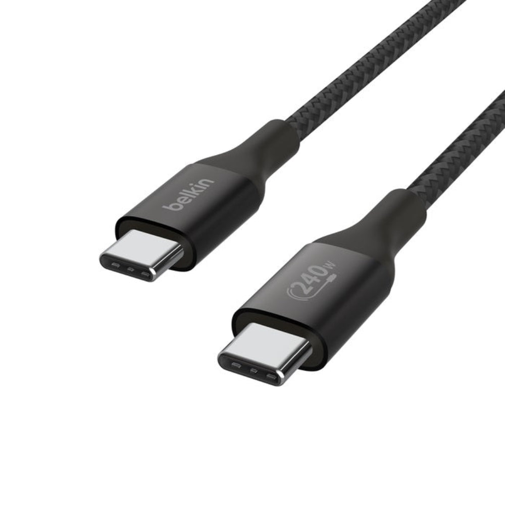 Belkin BoostCharge USB-C to USB-C Cable 2M -Black, 240W, 480Mbps, 30K bend