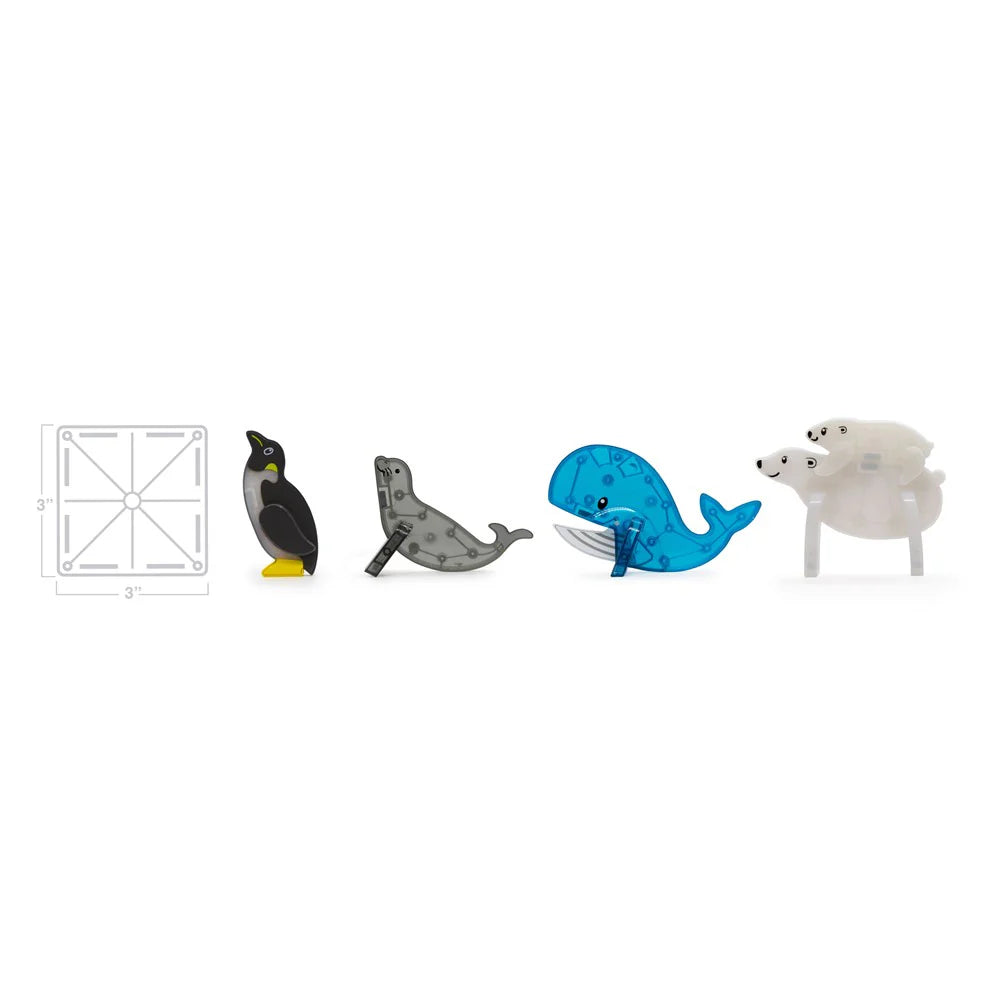 MAGNA-TILES Arctic Animals 25 Piece Magnetic Construction Set