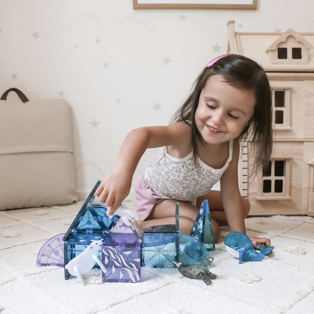 MAGNA-TILES Arctic Animals 25 Piece Magnetic Construction Set