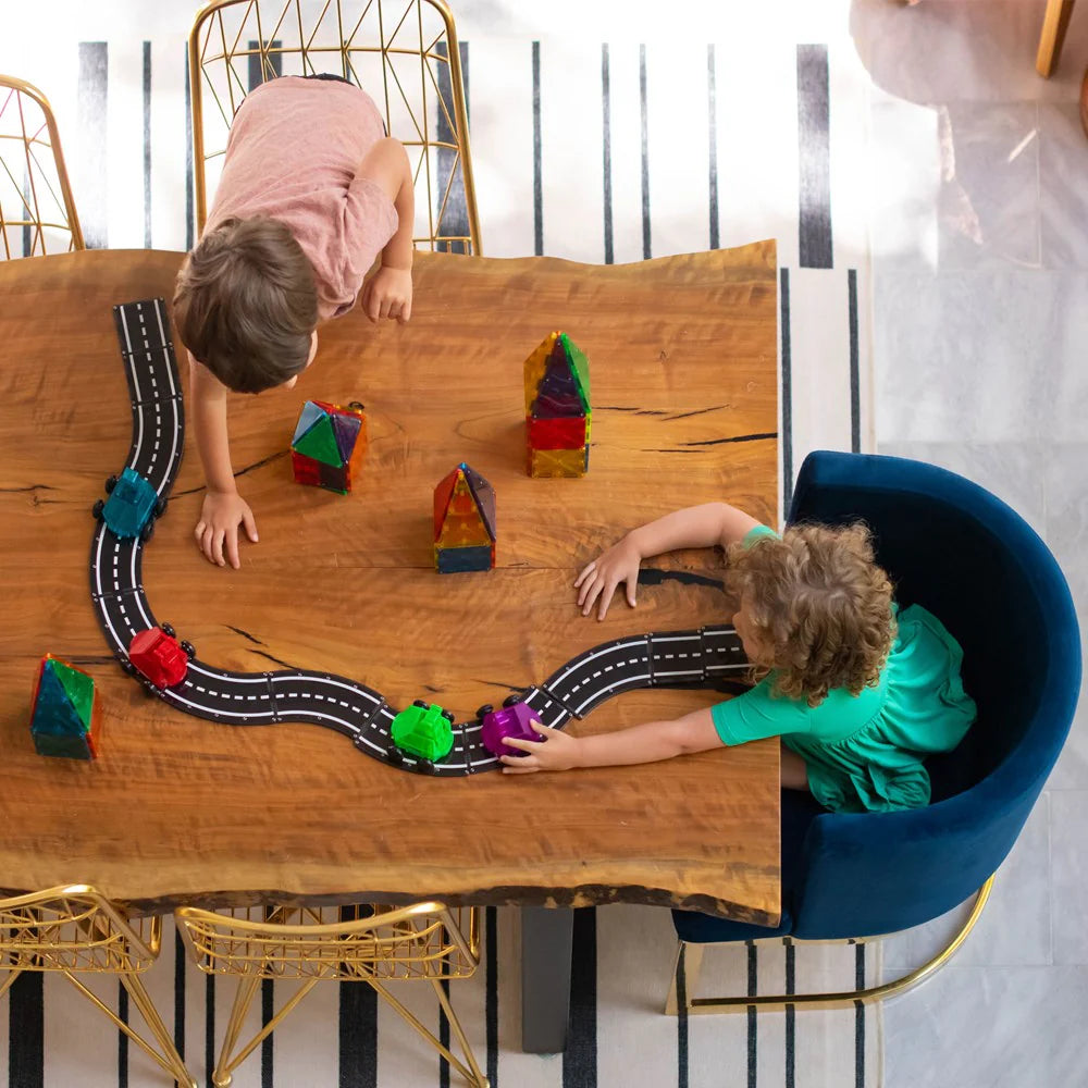 MAGNA-TILES XTRA Roads 12 Piece Magnetic Construction Set for Kids
