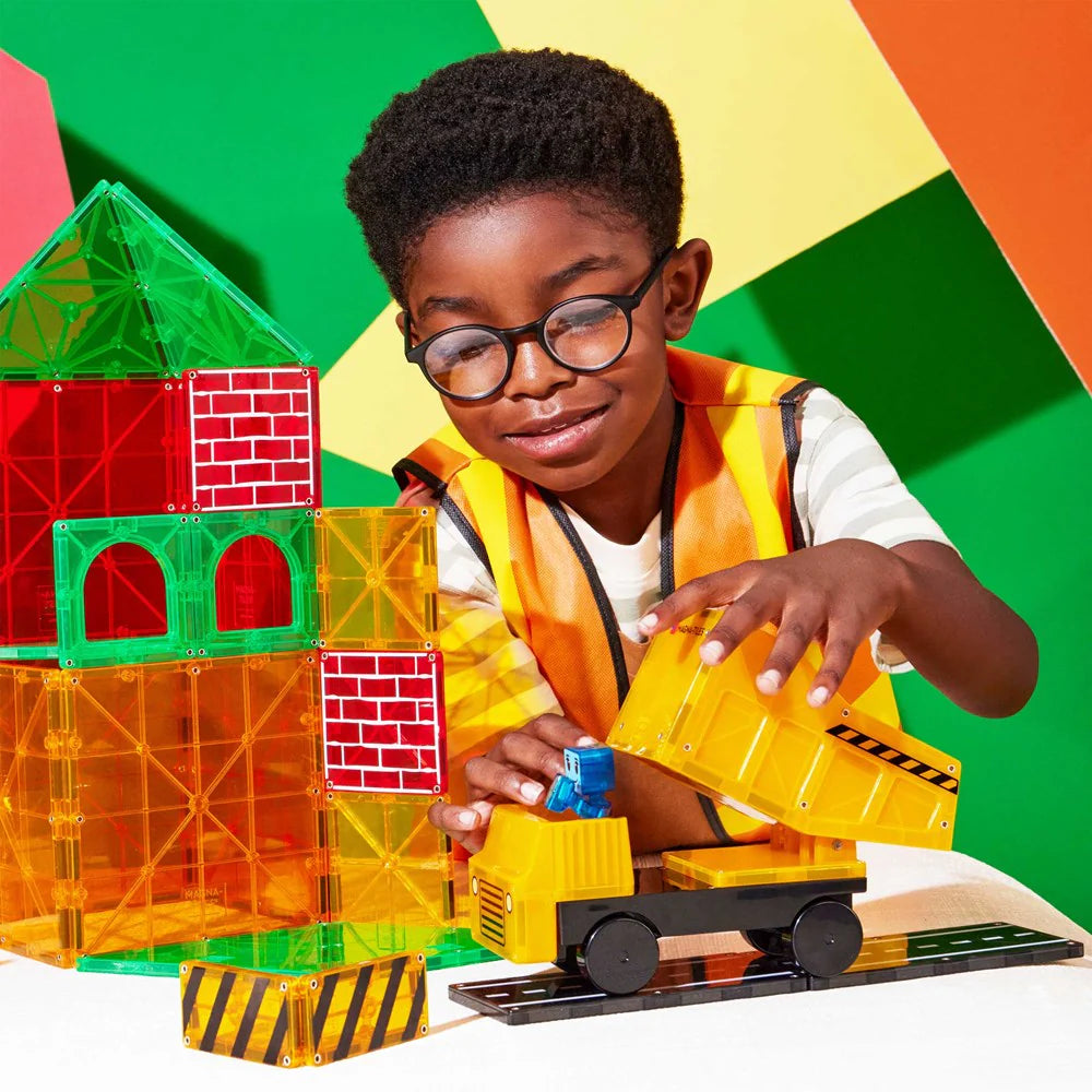 MAGNA-TILES Magnetic 50 Piece Builder XL Construction Set for Kids