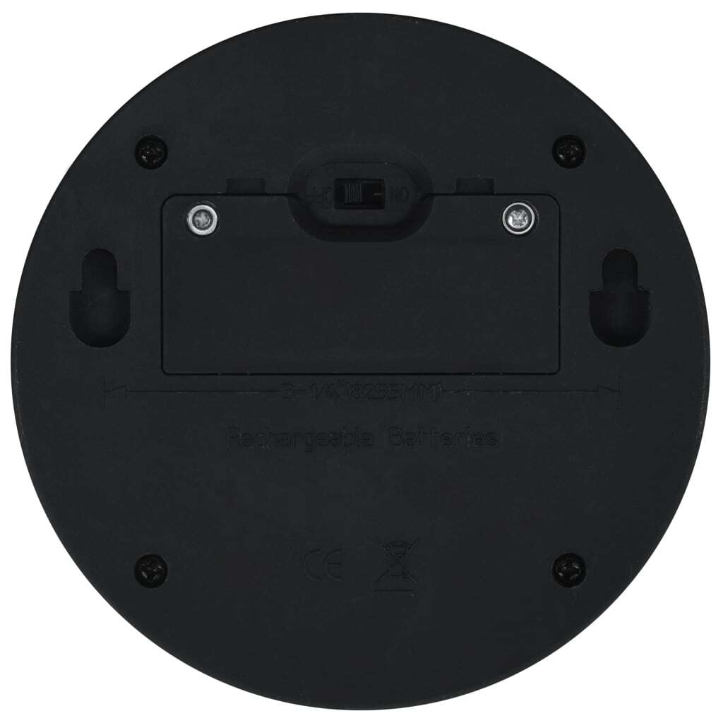 Outdoor Solar Wall Lamps LED 12 pcs Round Black